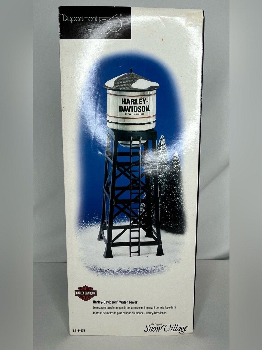 Department 56 Original Snow Village Harley-Davidson Water Tower--Retired